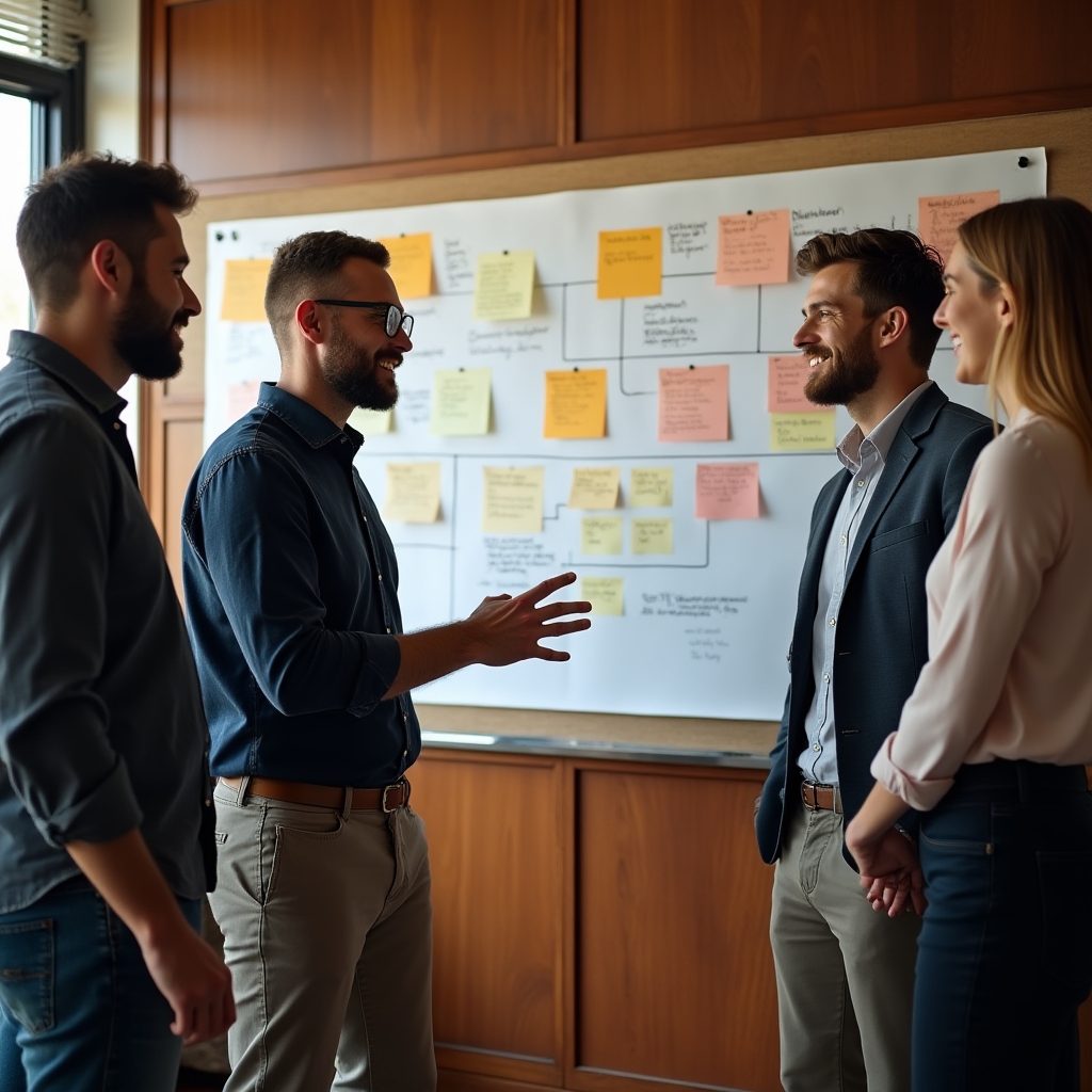 Tým při závěrečné syntéze výsledků workshopu